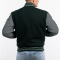 Dartmouth Green Wool Body & Grey Leather Sleeves Letterman Jacket